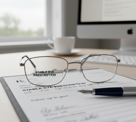 Age 21 or older with a stable prescription for at least one year.